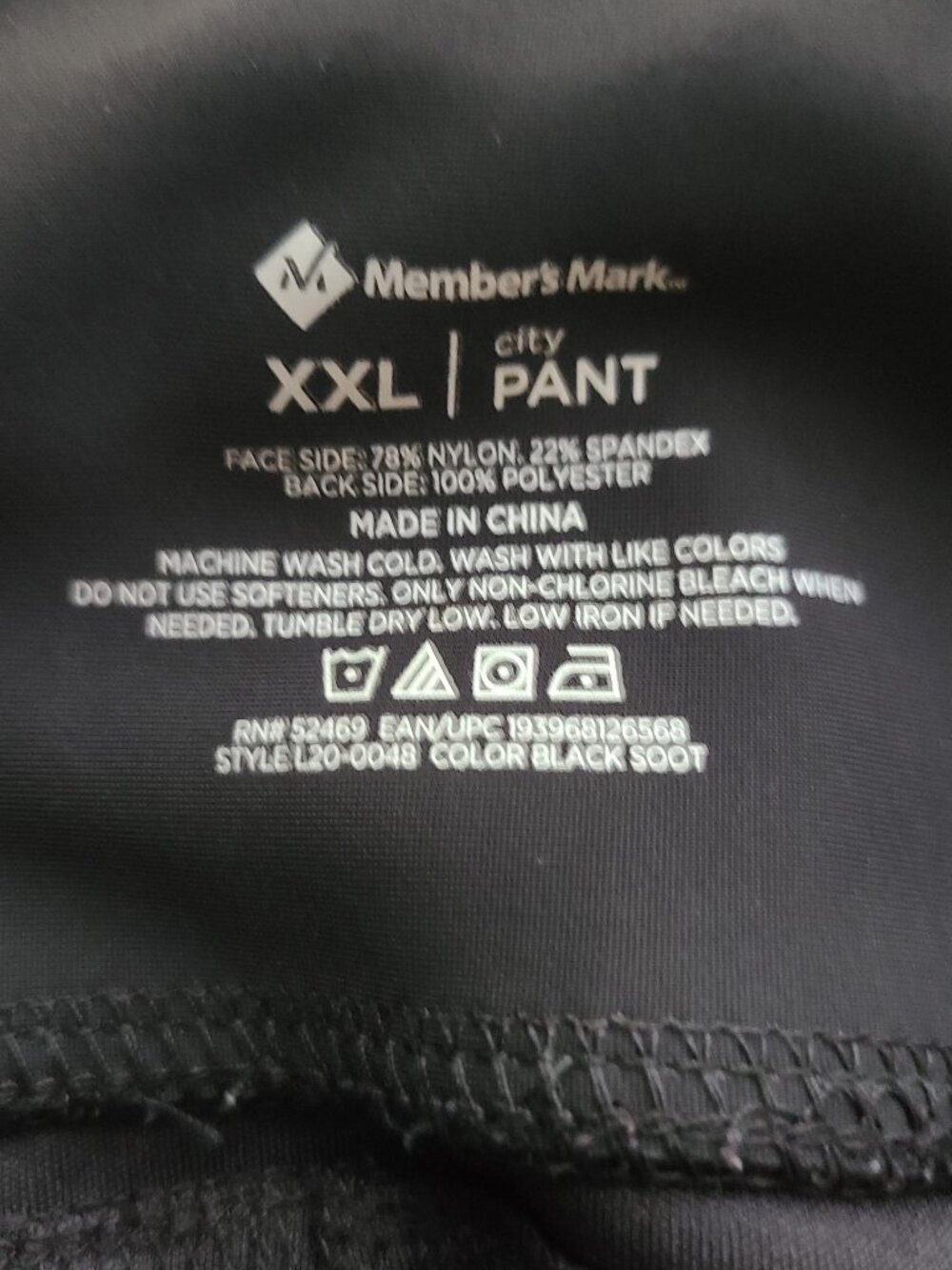 Member's Mark Womens City Pull On Pants Crop Raw Hem Stretch Black Size XXL - Picture 3 of 9